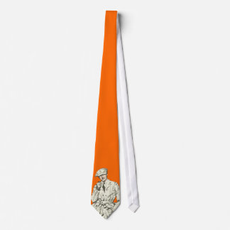 Cravate Habillement orange de fumée de tuyau de la mode