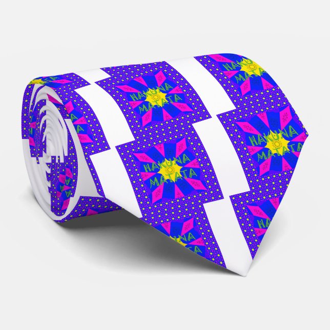 Cravate Hakuna Matata Beautiful Amazing Design Colors (Roulé)