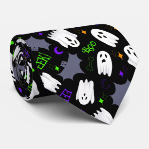 Cravate Halloween Boo Ghosts