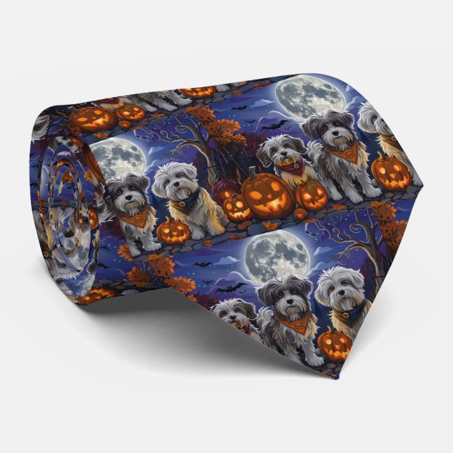 Cravate Halloween Havanais Éffrayant (Roulé)