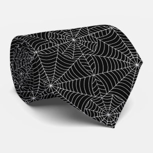 Cravate Halloween Spider Web sur le Motif noir