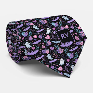 Cravate Halloween Spooks Amoureux Monogramme