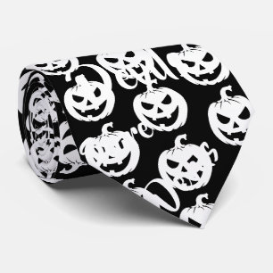 Cravate Halloween Visage effrayant Jack-O-Lanterne Personn