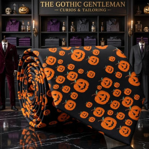Cravate Happy Halloween Jack-o'-lantern Illustration Art