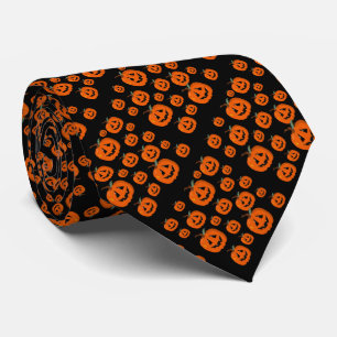 Cravate Happy Halloween Jack-o'-lantern Illustration Art