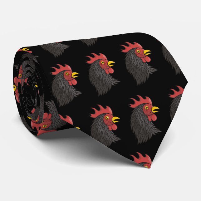 Cravate Head de Black Rooster (Roulé)