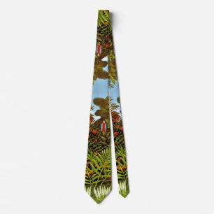Cravate Henri Rousseau - Paysage Exotique Art de la Jungle