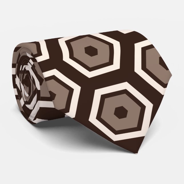 Cravate Hexagon Layers Men's Neck Tie (Roulé)