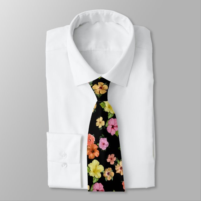 Cravate Hibiscus (Attaché)