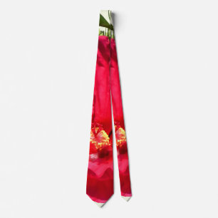 Cravate Hibiscus rose foncé