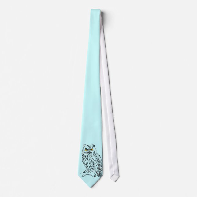 Cravate Hibou de cri strident (Devant)