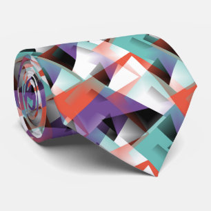 Cravate Hip Modern Abstrait Mosaïque géométrique Motif d'a