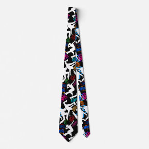Cravate HipHop Dance Motif.w Black BG
