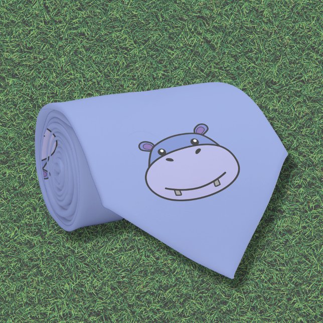 Cravate Hippo mignon (Cute Hippo Neck Tie)