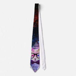 Cravate Hipster galaxy cat
