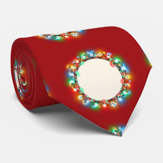 Cravate Ho Ho Ho ampoules de Noël