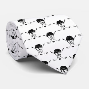 Cravate Hockey Skull and Sticks