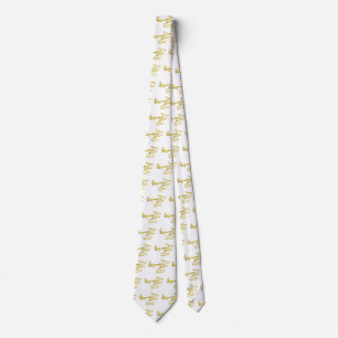 Cravate HOMAGE À MOZART Gold Signature Of Composer White