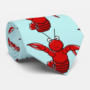 Cravate homard avec l'arrière - plan bleu de mer