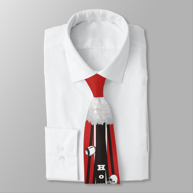 Cravate Homecoming Football Mum Necktie Maroon (Attaché)