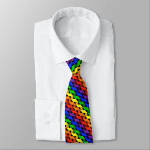 Cravate Hommes de gay pride de motif d'édredon de ruban