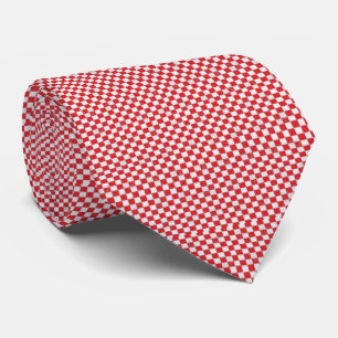 Cravate Hommes Designer Red Plaid