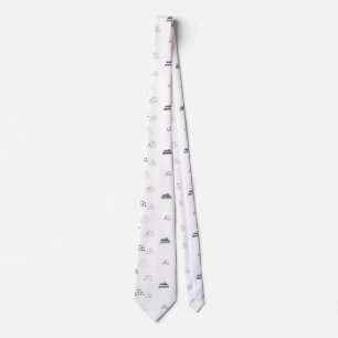 Cravate Horizontal, gris moyen