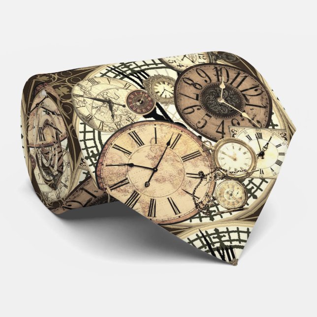 Cravate Horloges (Roulé)