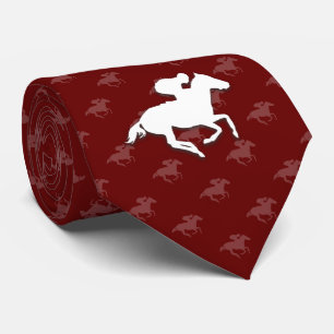 Cravate Horseman Galloping   Cadeaux de sport rouge foncé