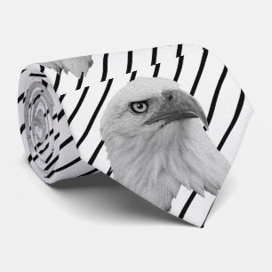 Cravate Huile de peinture pour visage d'aigle chauve,