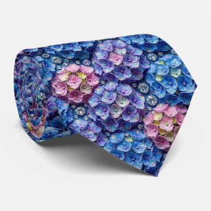 Cravate Hydrangeas & Diamonds   Collier de mariage et d'év