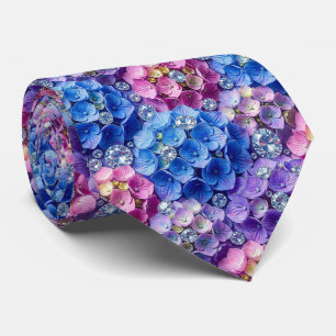Cravate Hydrangeas & Diamonds   Collier de mariage et d'év