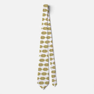 Cravate HYPER VALENTINE / COEUR CELTIQUE OR blanc