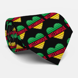 Cravate I Love Mozambique, le coeur mozambicain