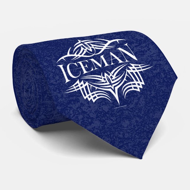 Cravate Iceman de hockey tribal (Roulé)