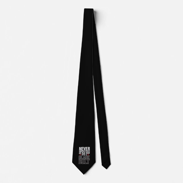 Cravate Idée de cadeau de ceinture noire - vieil homme de (Devant)