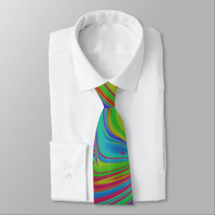 Cravate illusion optique colorée