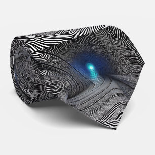 Cravate Illusion optique d'impression Zebra,