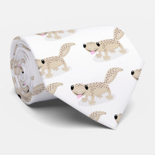 Cravate Illustration de gecko tan tan mignon