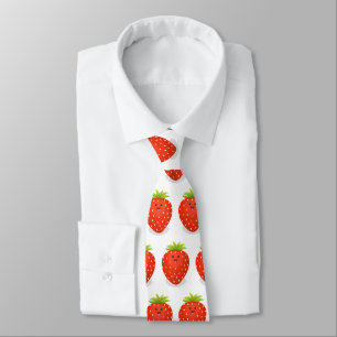 Cravate Illustration de la fraise Cute kawaii