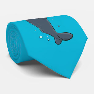 Cravate Illustration de mignons baleines et voiliers