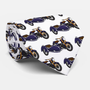Cravate Illustration de moto pourpre Sidecar