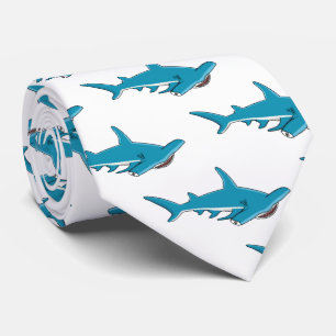 Cravate Illustration de requin marteau