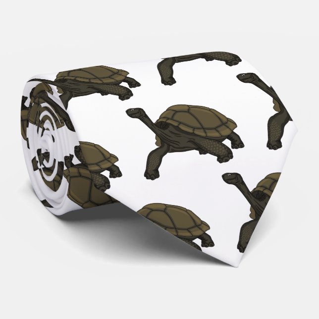 Cravate Illustration de tortue terrestre des Galapagos  (Roulé)