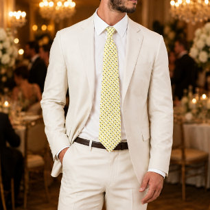 Cravate Imperial Halo Luxe Ivoire & Or Designer