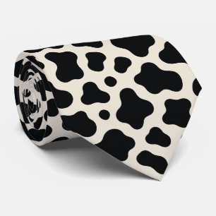 Cravate Impression vache en faux soie   Ferme de cowboy oc