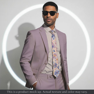 Cravate Impressionist Floral Light Brushstroke Necktie