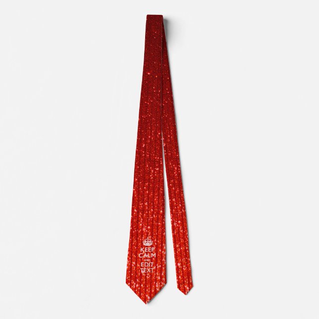 Cravate Imprimer Rouge Personnalisez Votre Don Conserver L (Devant)