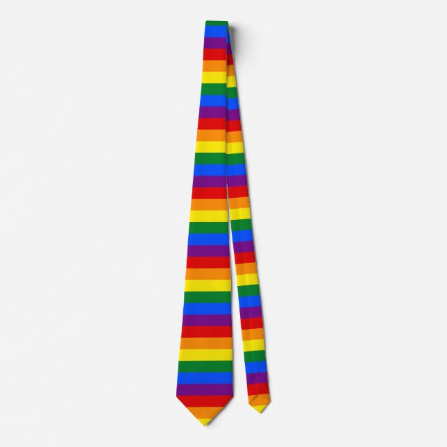 Cravate Indicateur Gay pride arc-en-ciel (Devant)