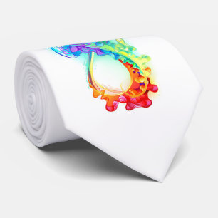 Cravate Infinité avec la méduse arc-en-ciel